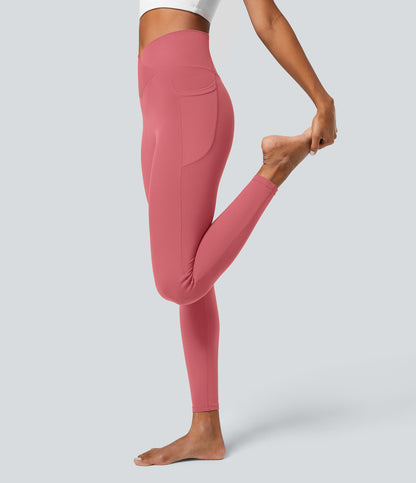 Petal Legging — Fedora Red Purple