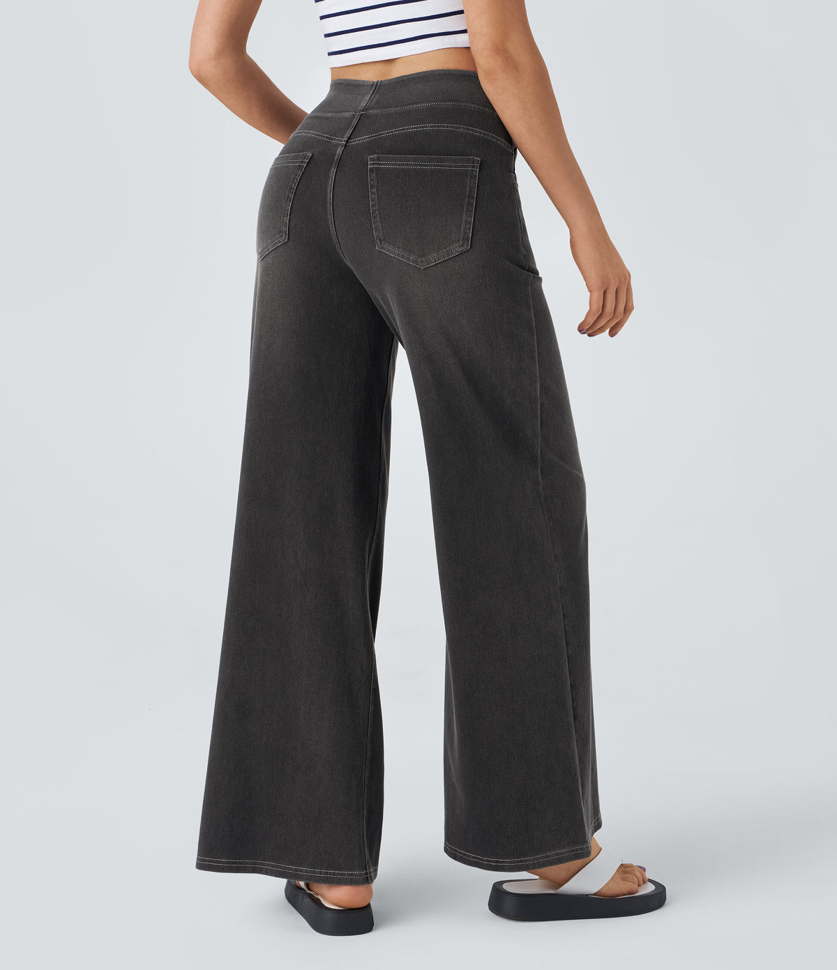 Calista Jeans — Carbon Paint Denim