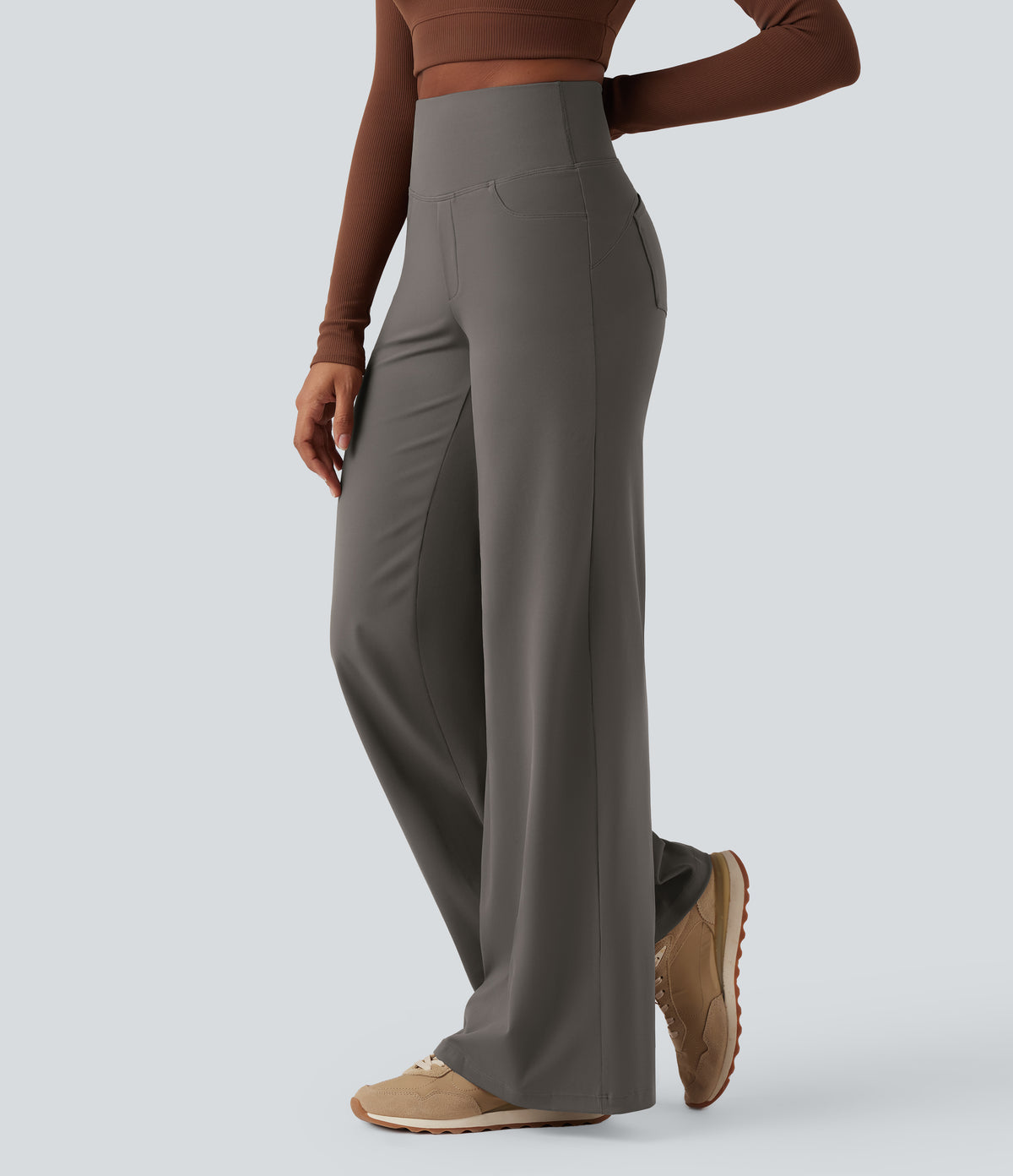 Jolie Pants — Deep Red Grey