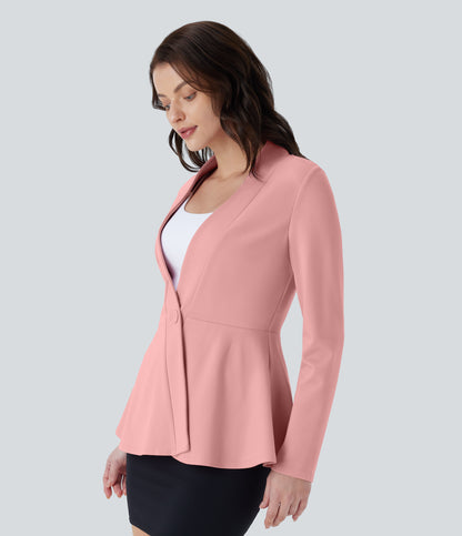 Junia Blazer — Peach Blossom Pink