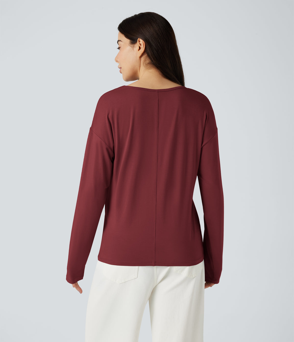 Mira Long-Sleeve Top — New Maroon