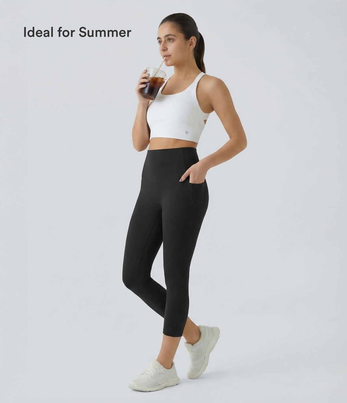 Rhea Capri Legging — Black