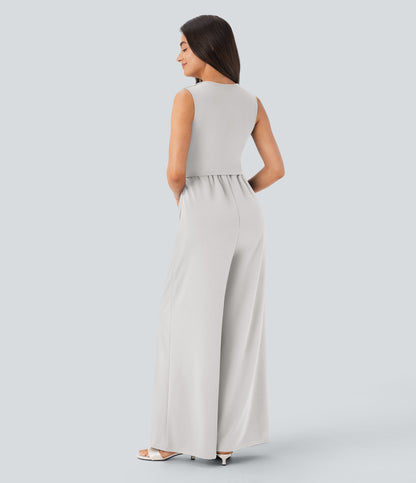 Celine Jumpsuit — Dawn Blue