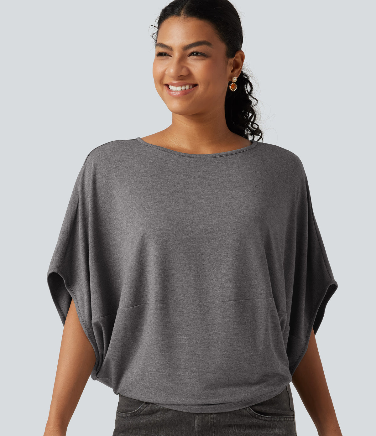 Indira Top — Darl Gray Floral Yarn