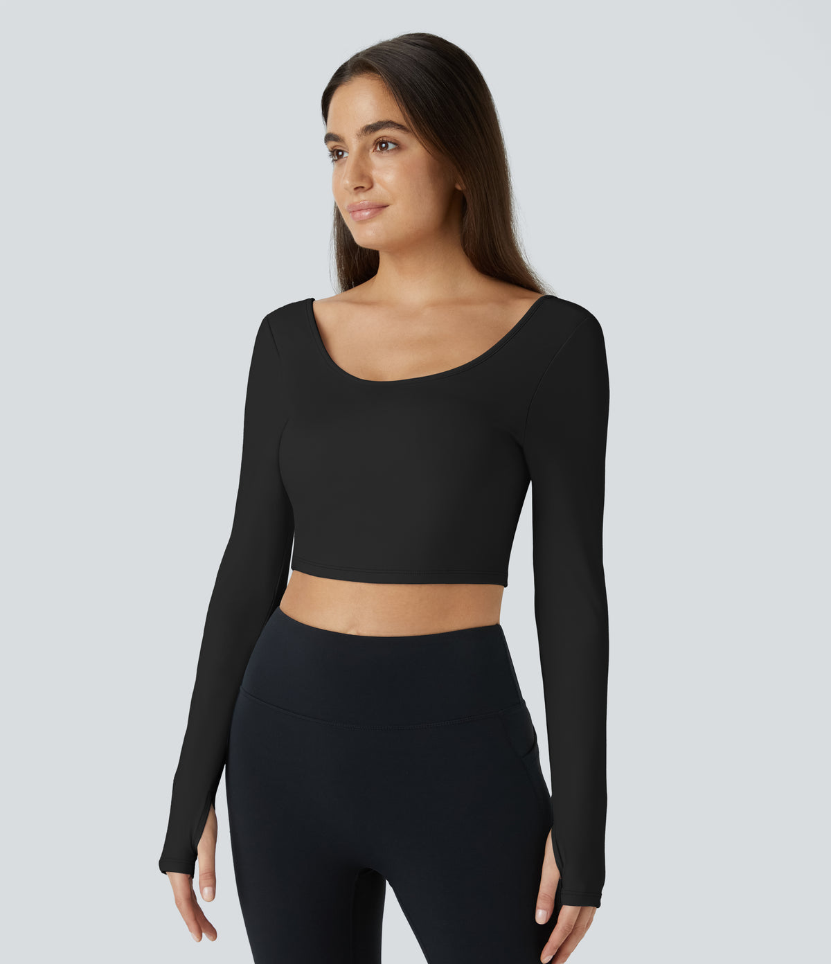 Seren Long-Sleeve Top — Black