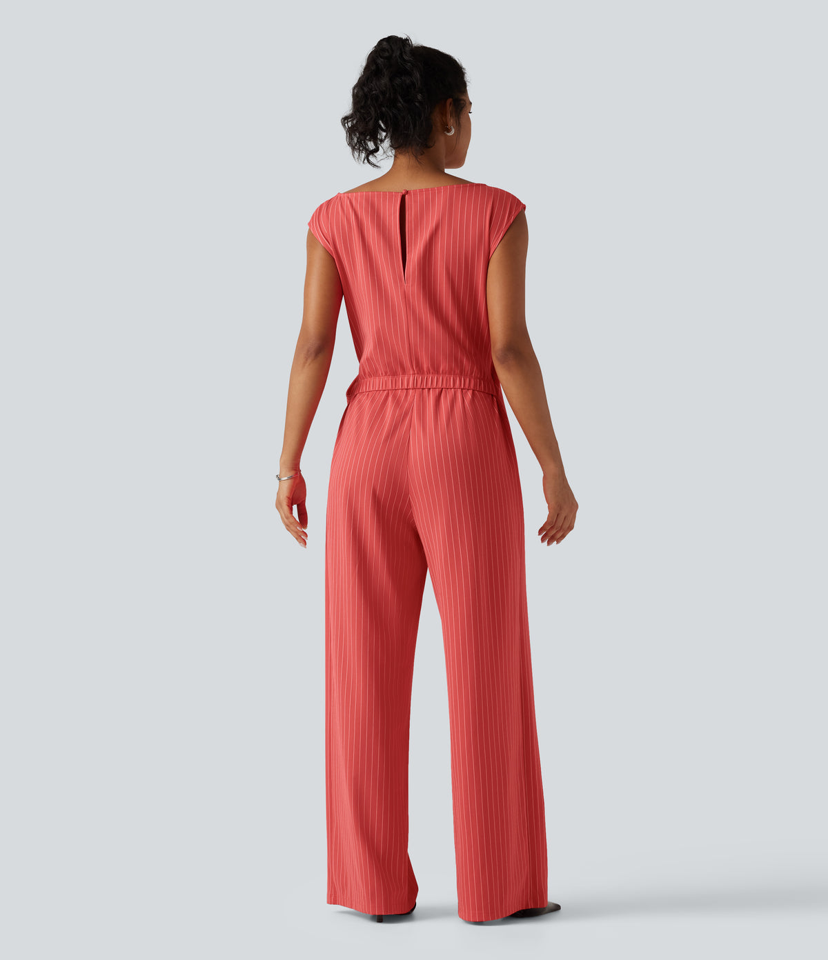 Rosalind Jumpsuit — Tart Cherry Stripe