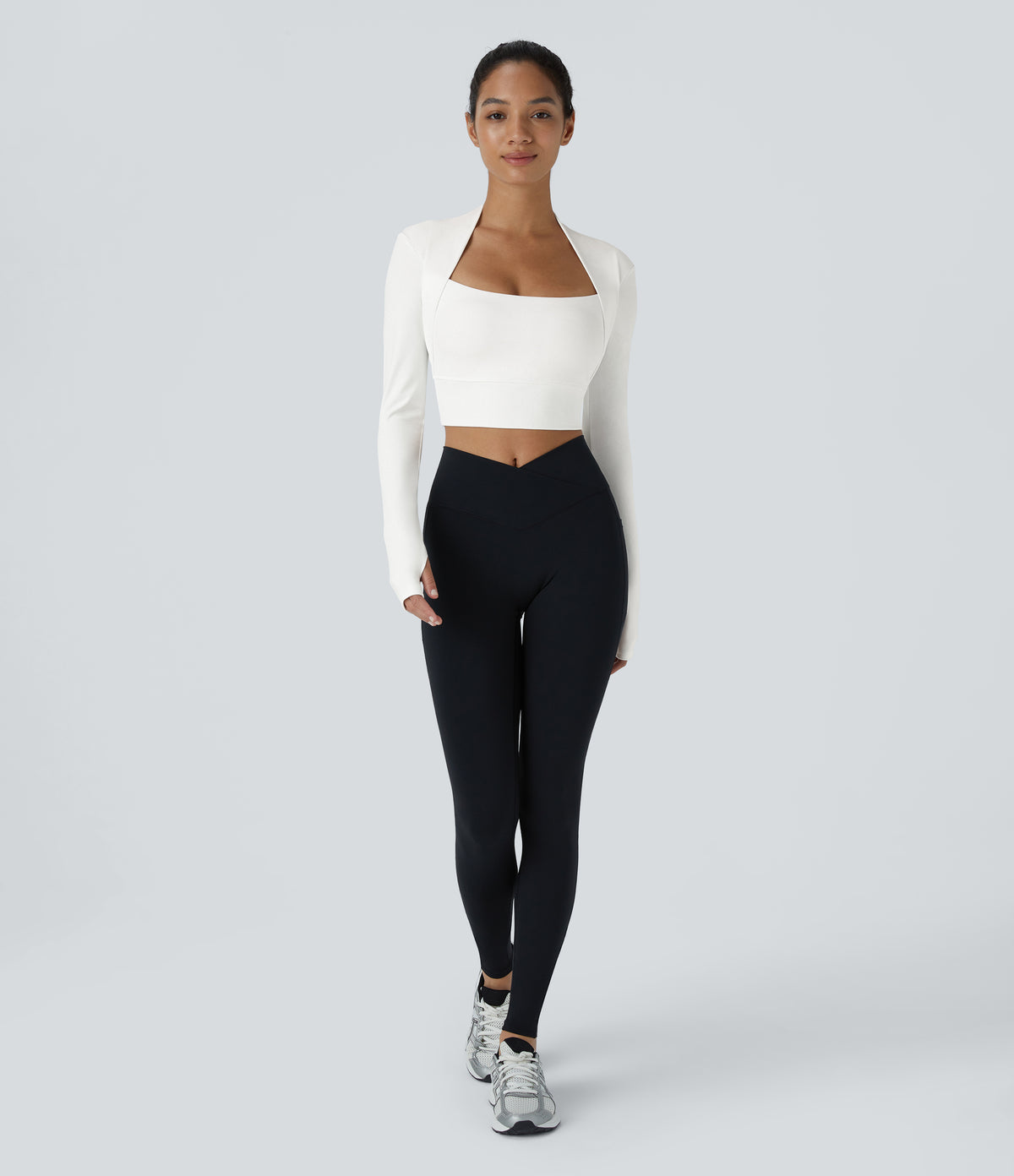 Esme Long-Sleeve Top — Black