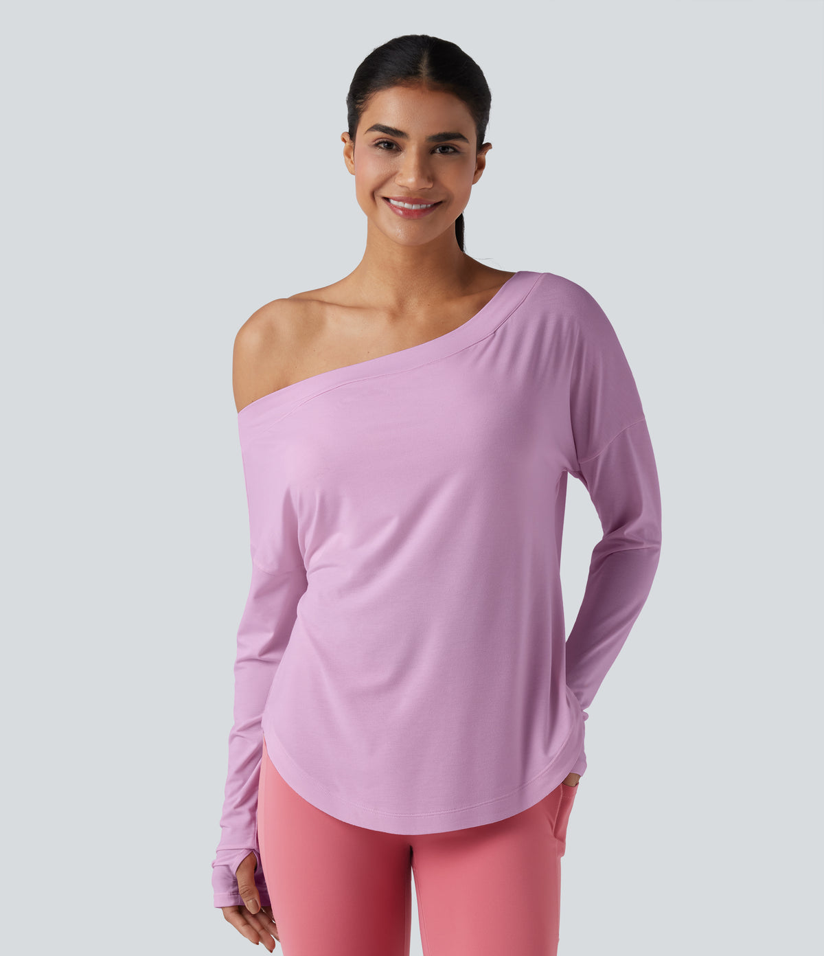 Isadora Long-Sleeve Top — Orchid Bouquet