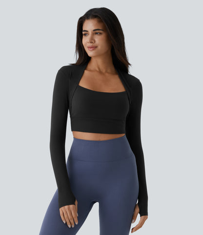 Esme Long-Sleeve Top — Black
