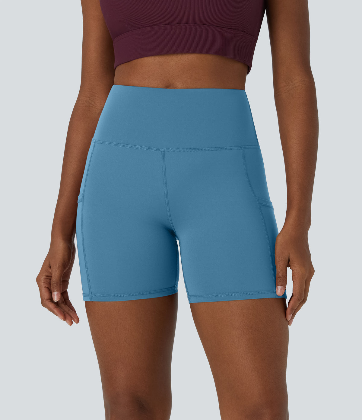 Fern Biker Short — Light Azure