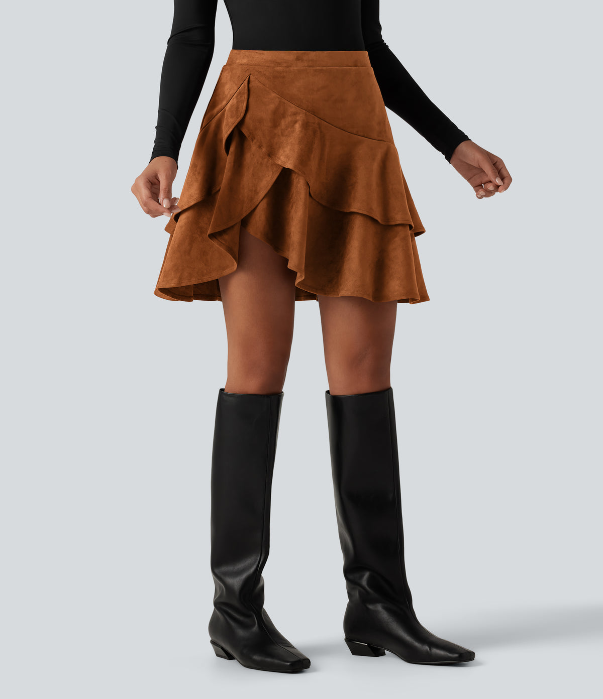 Ramona Skirt — Leather Brown