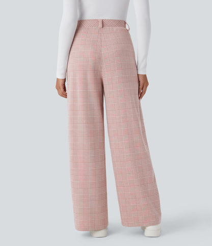 Lucille Pants — Bean Paste Houndstooth Plaid