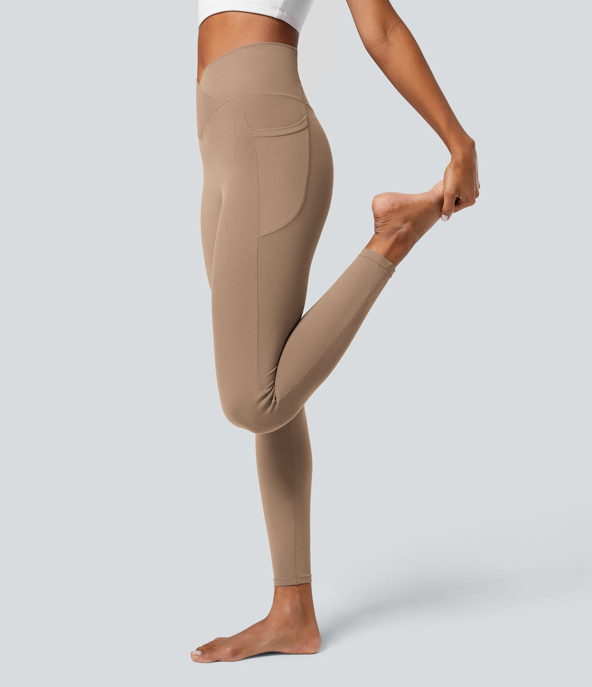 Petal Legging — Red Mahogany