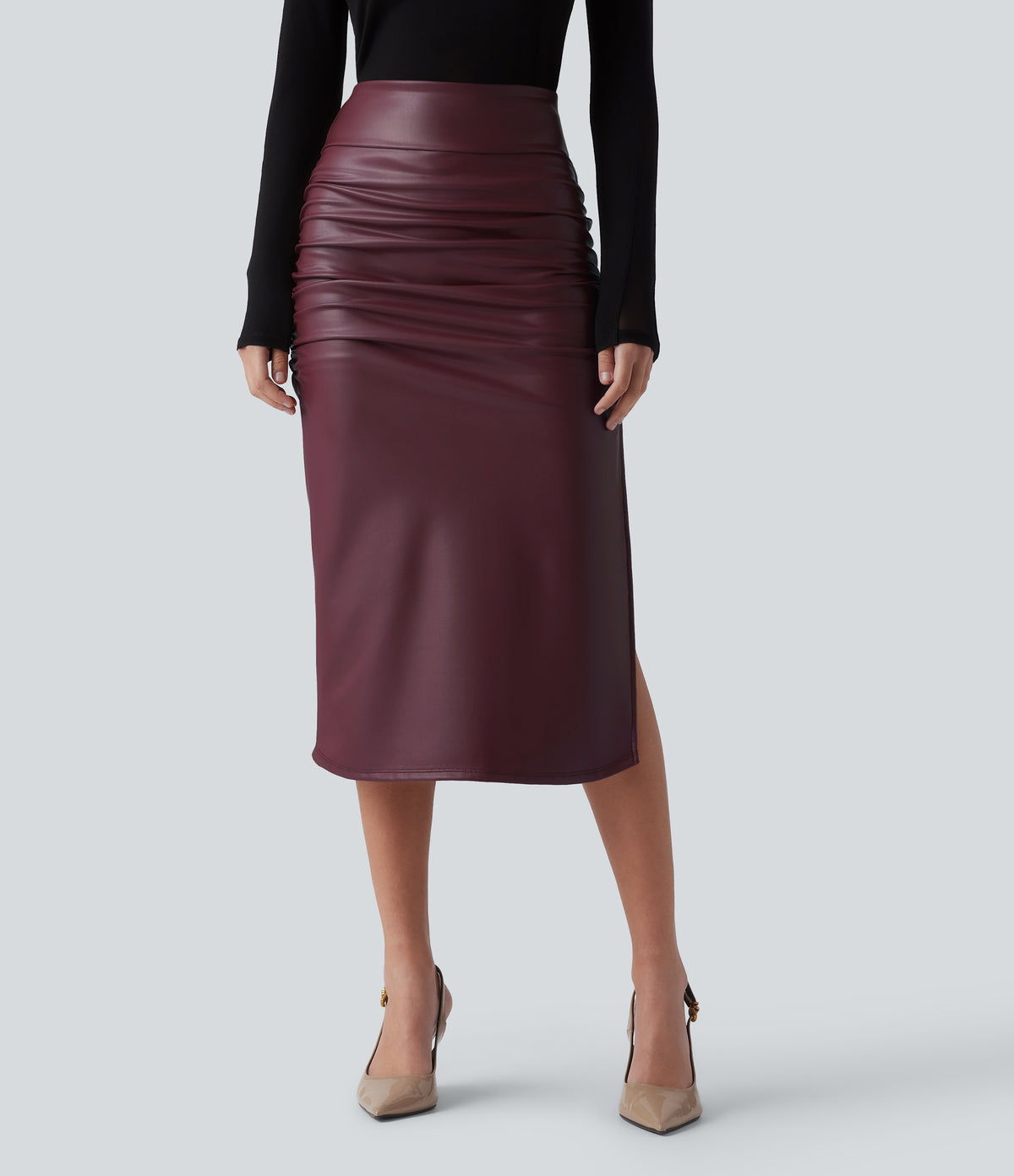 Eira Skirt — Red Mahogany