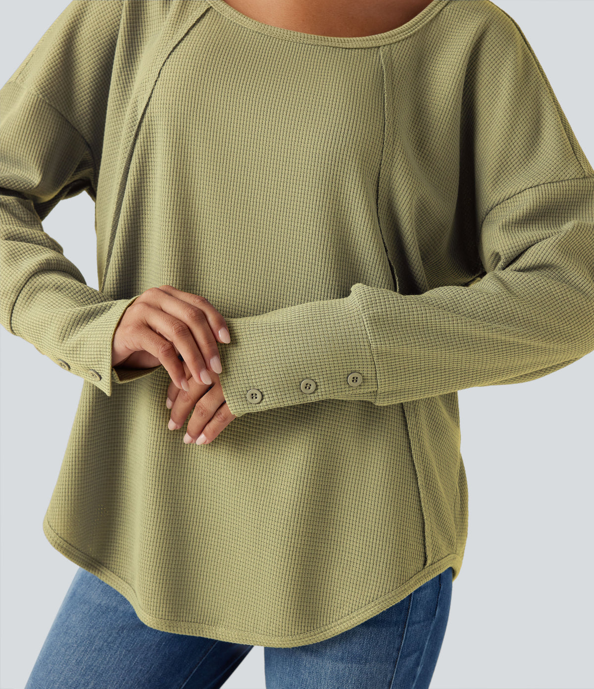 Ember Long-Sleeve Top — Grossular Green