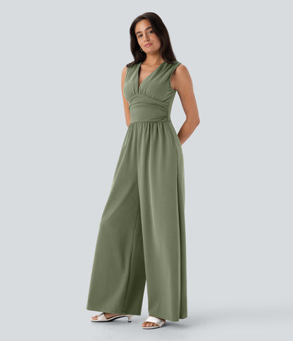 Celine Jumpsuit — Oil Green