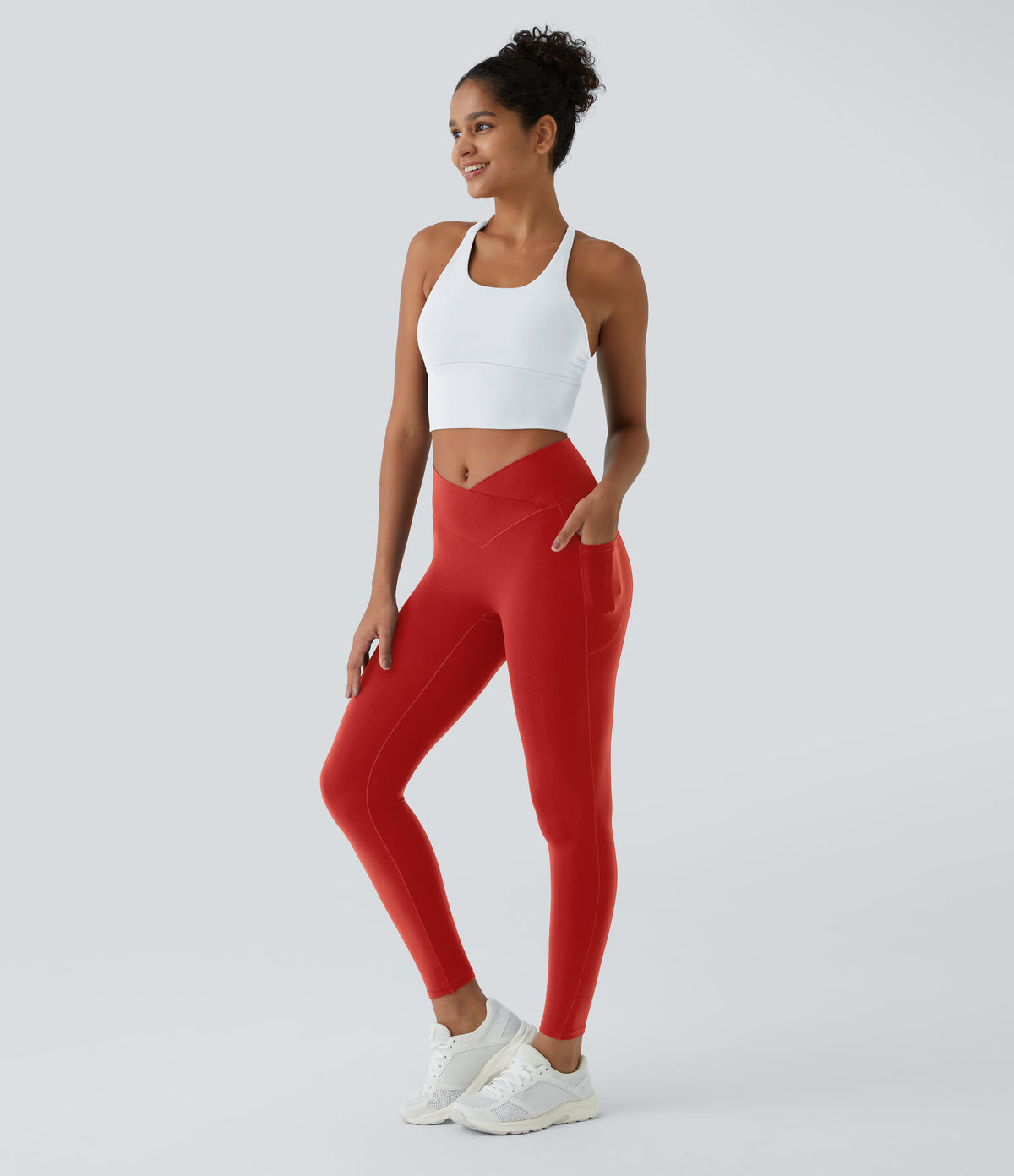 Petal Legging — Fedora Red Purple