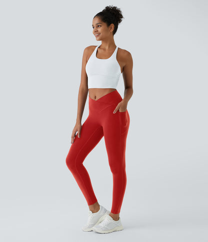 Petal Legging — Fedora Red Purple