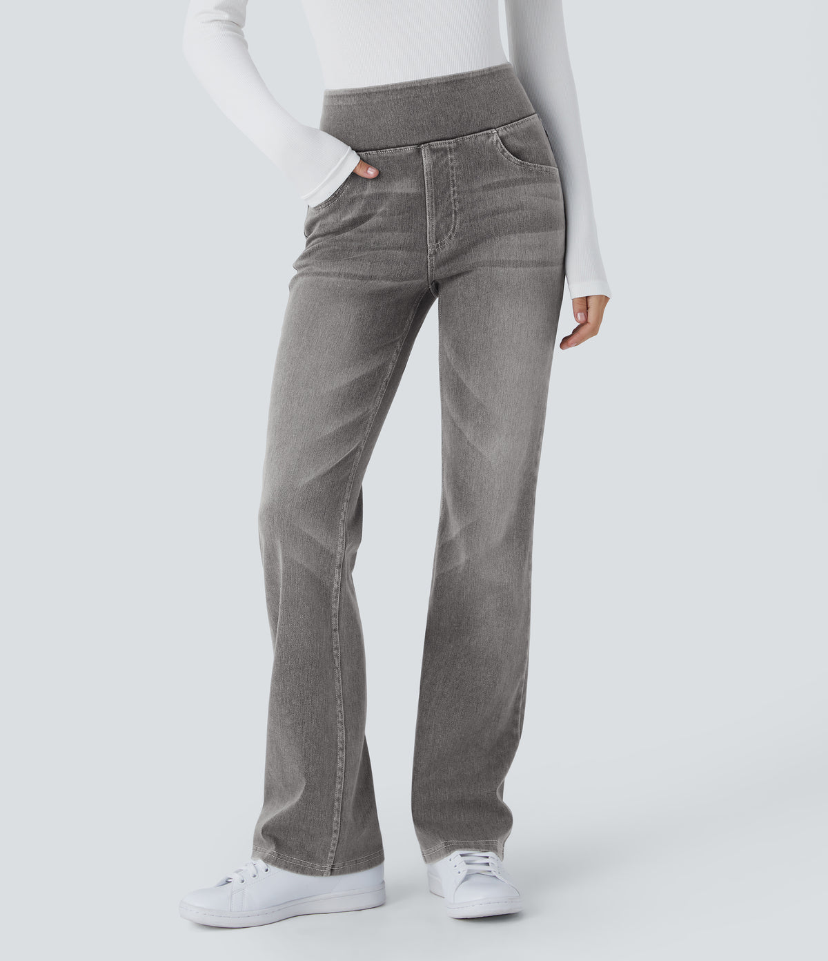 Felicity Jeans — Black Iron Gray Denim