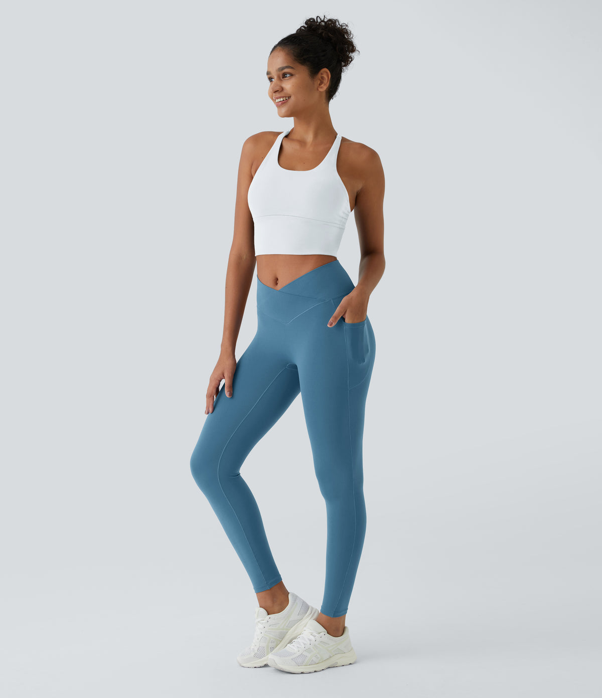 Petal Legging — Grass Grey Green