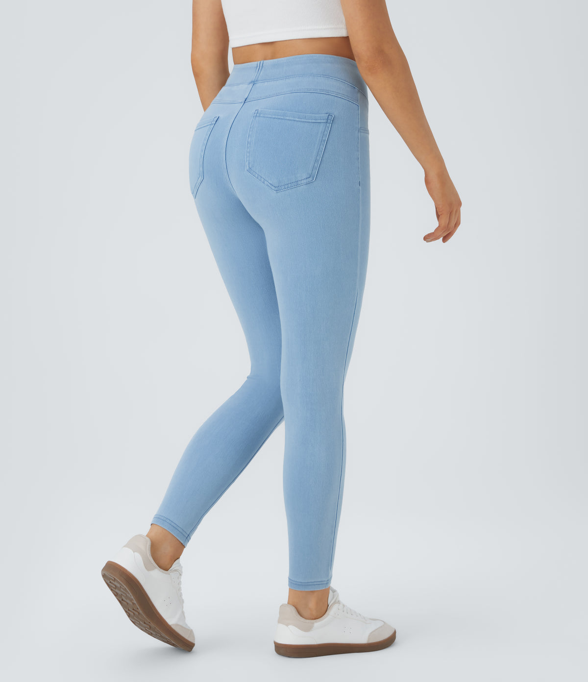 Livia Legging — Washed Denim Sunny Blue