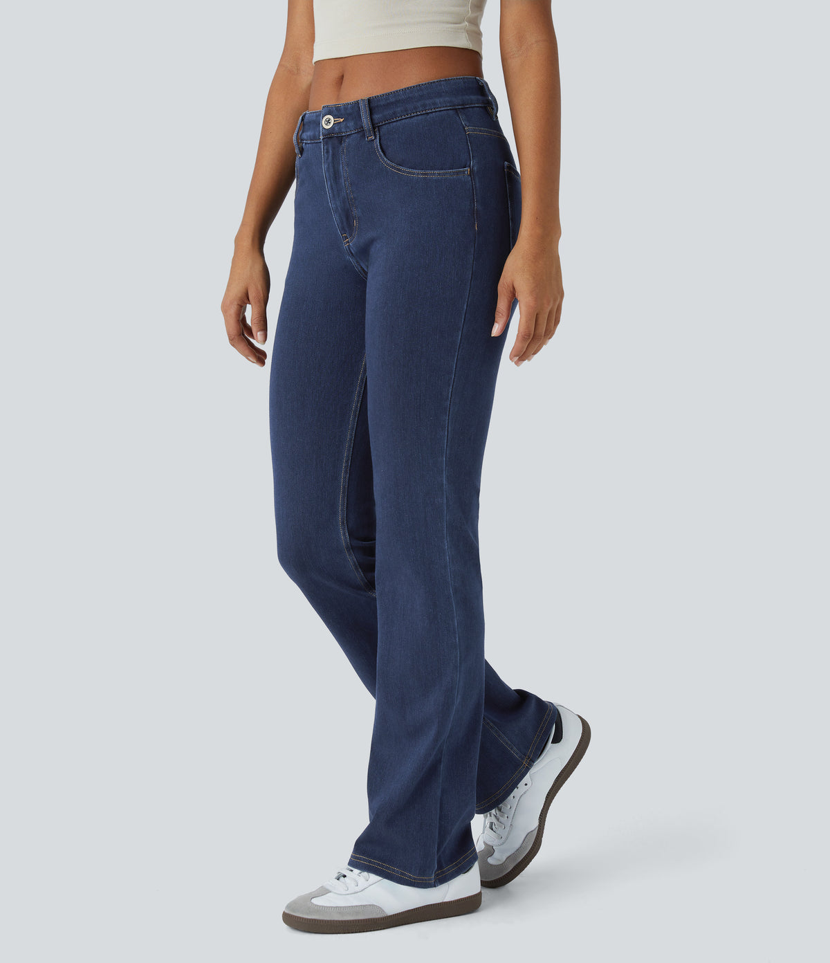 Sabrina Jeans — Washed Denim Navy Blue