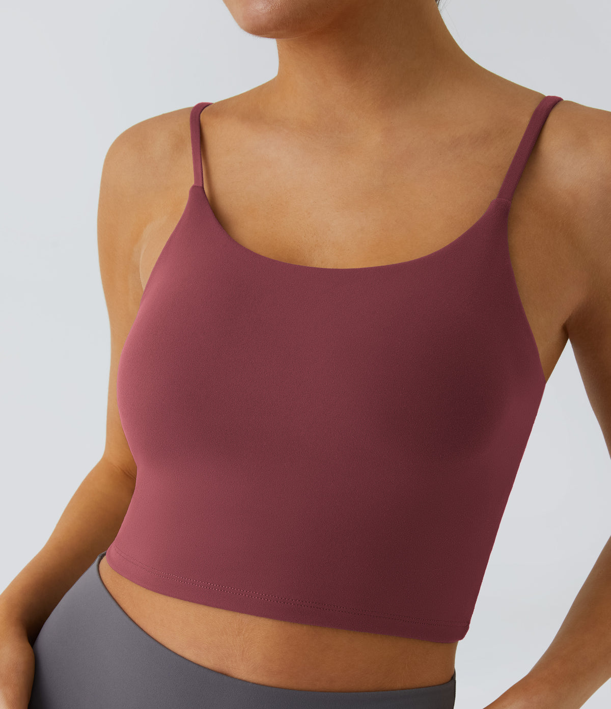 Luma Crop Top — Cordovan