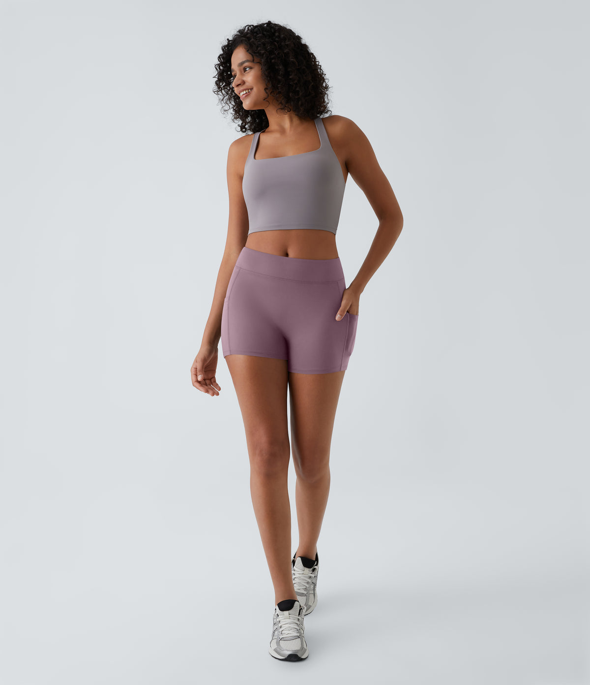 Hazel Biker Short — Elderberry