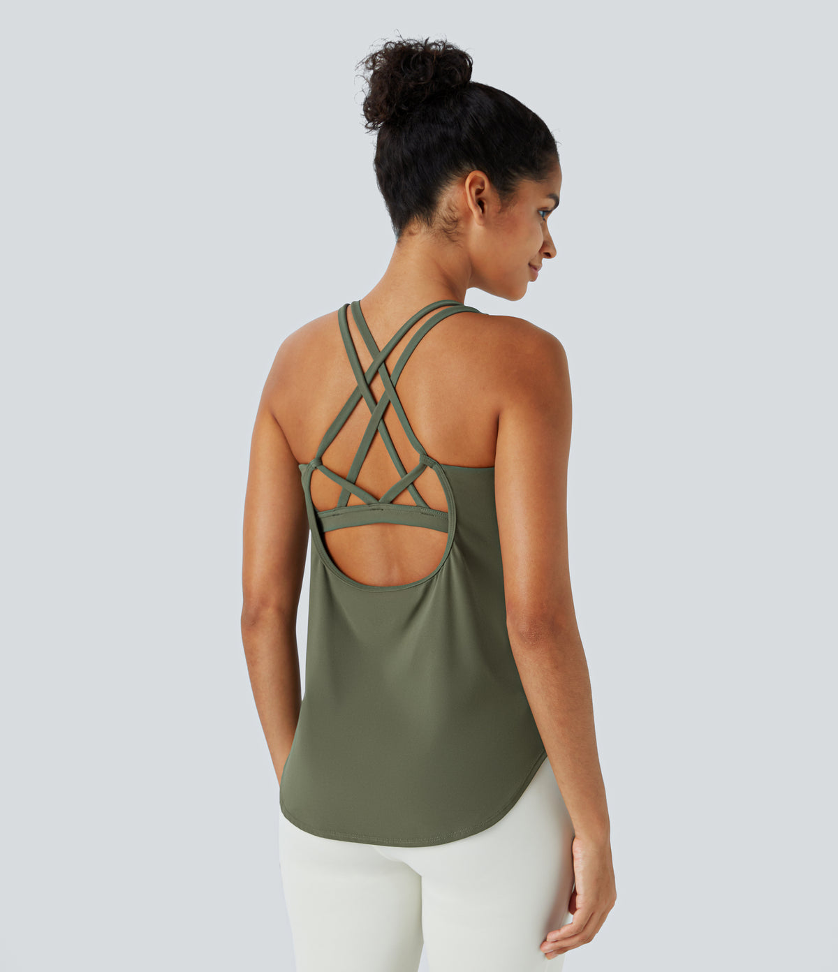 Maia Tank — Grass Grey Green