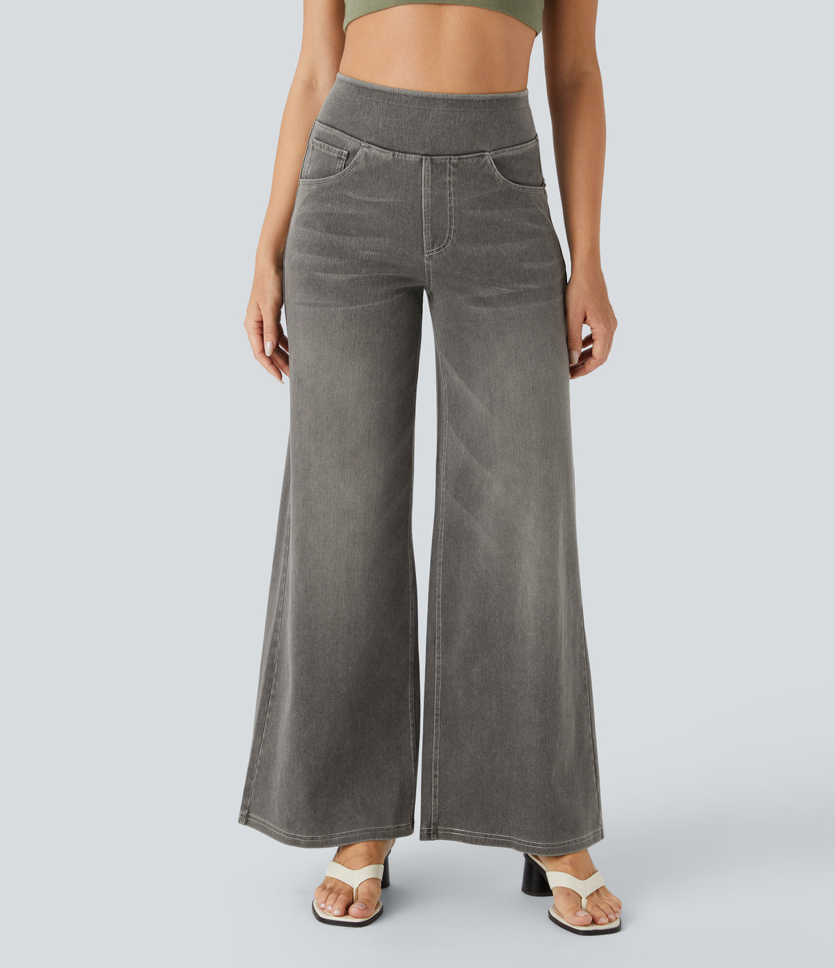 Calista Jeans — Black Iron Gray Denim