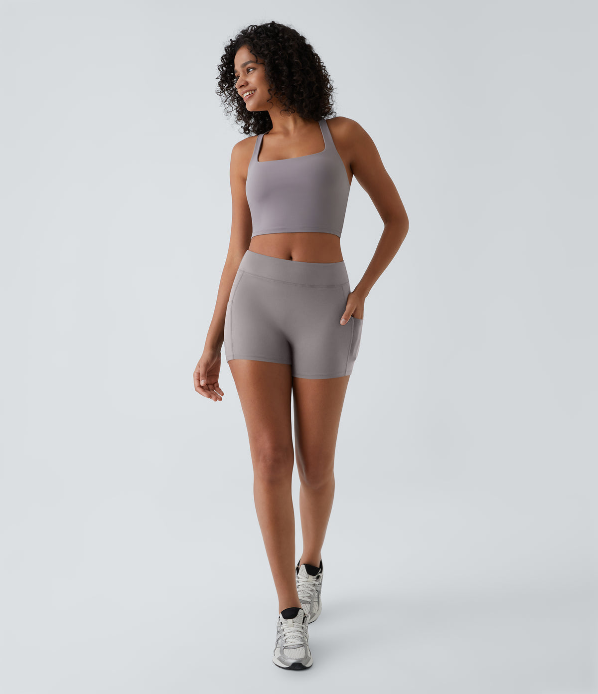 Hazel Biker Short — Gull