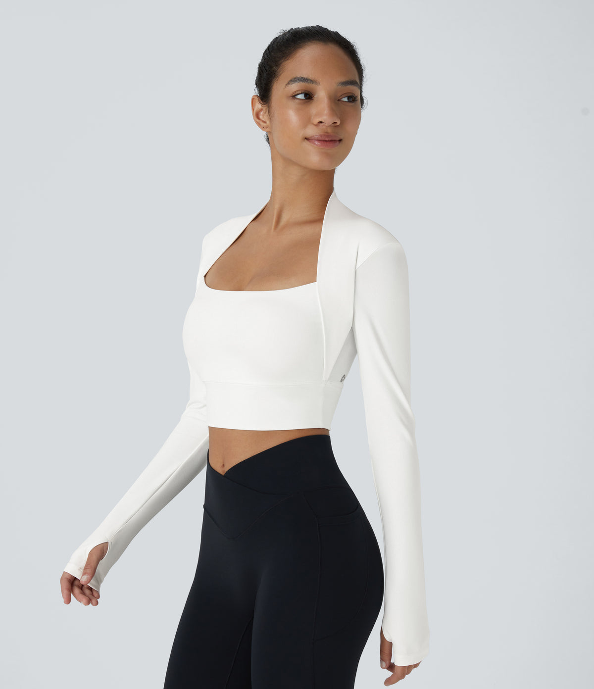 Esme Long-Sleeve Top — White
