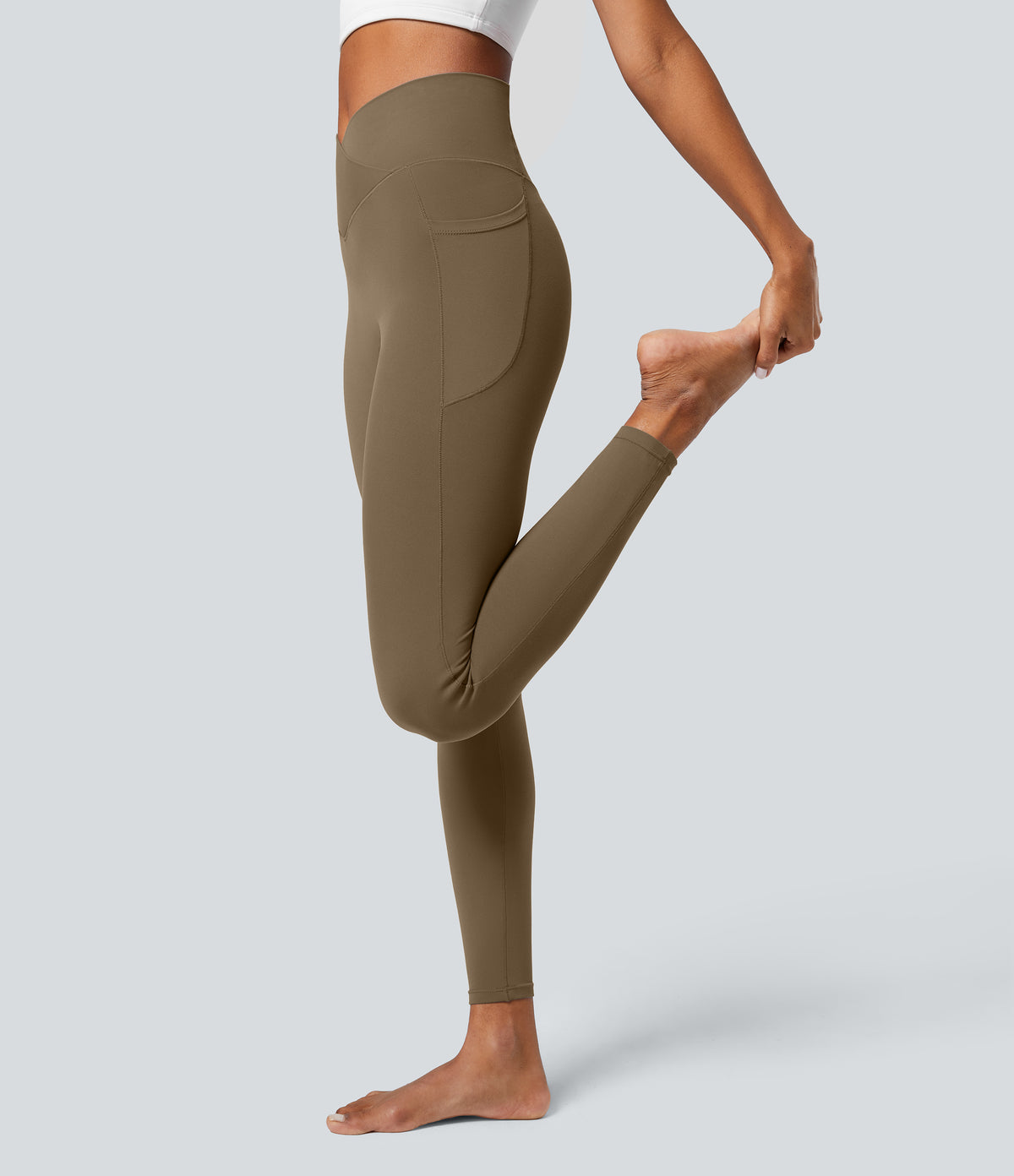 Petal Legging — Muted Brown