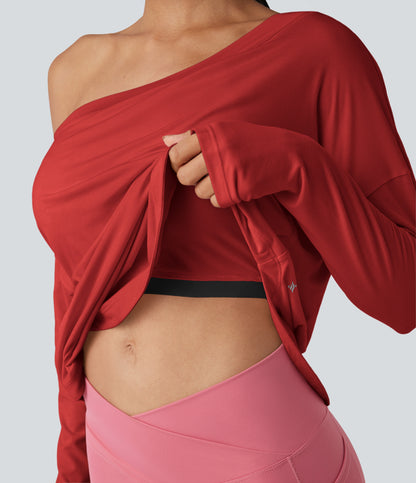 Isadora Long-Sleeve Top — Aura Orange