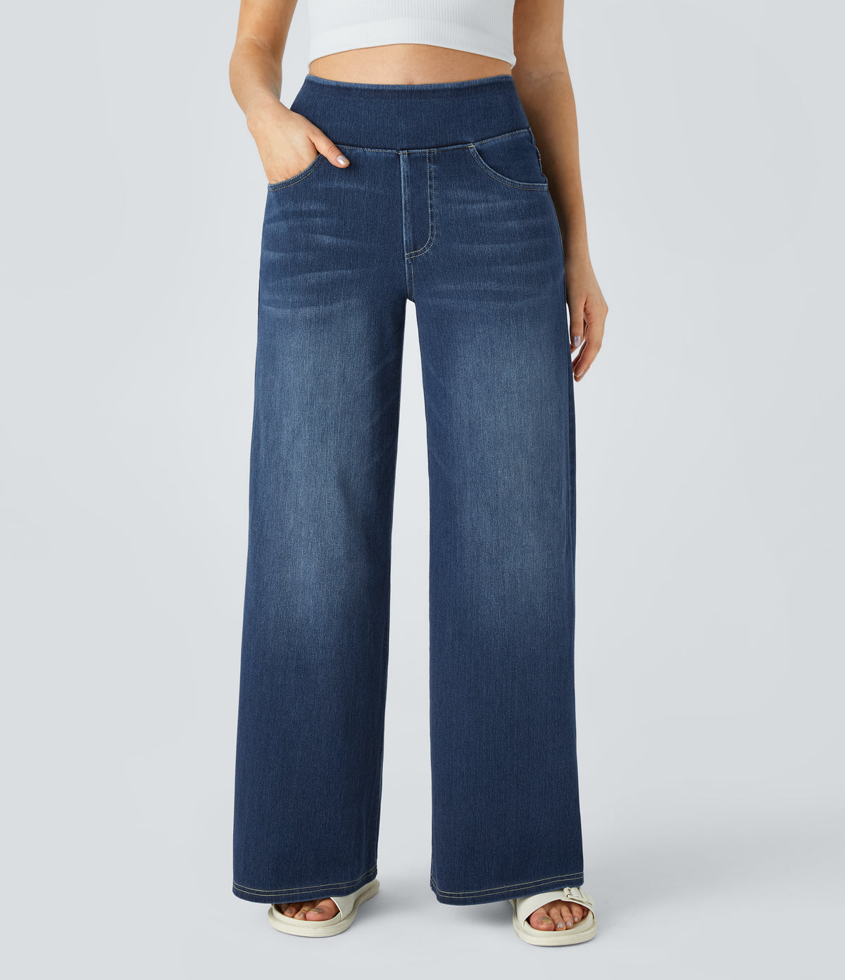Calista Jeans — Frost Blue Denim