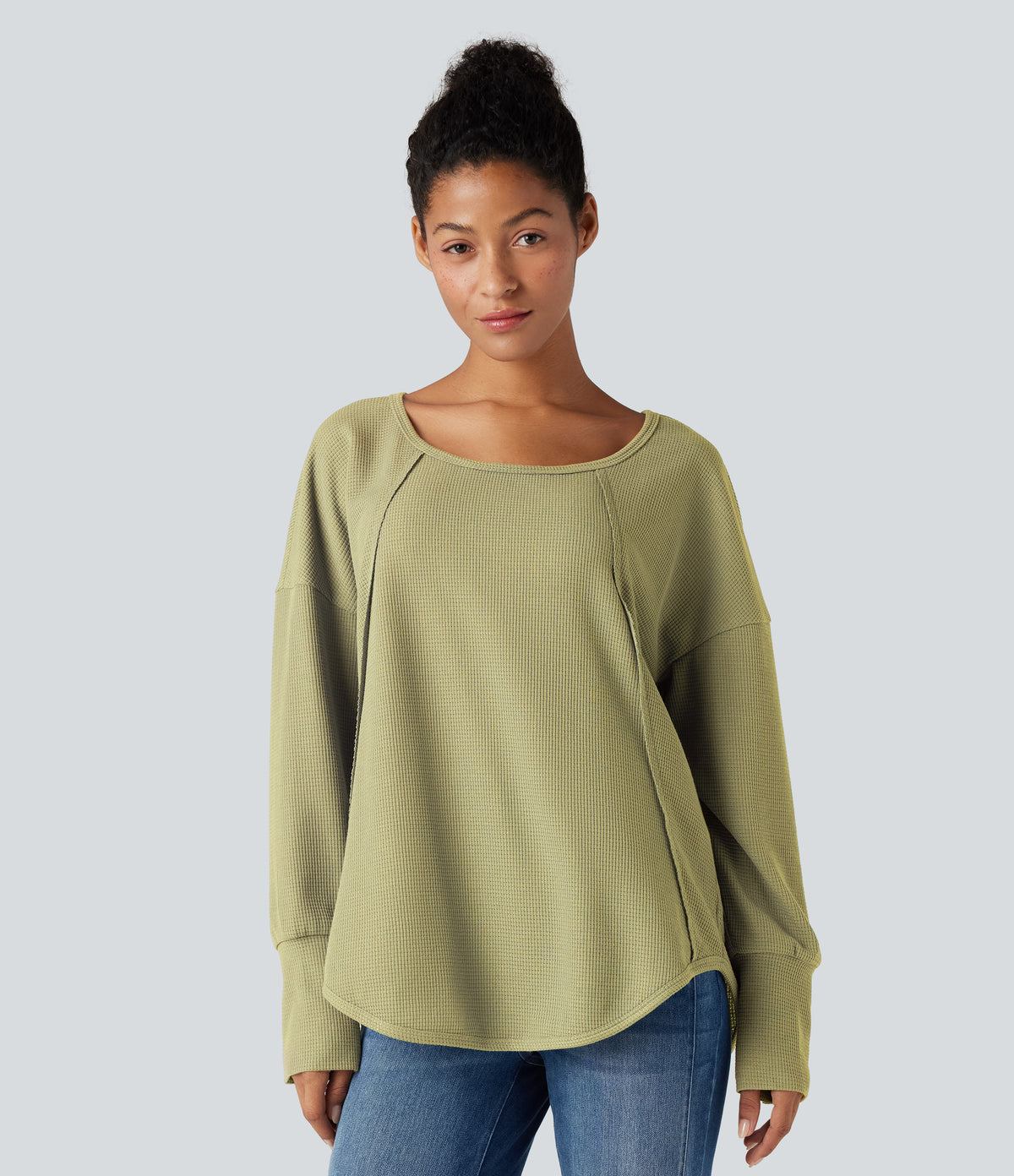 Ember Long-Sleeve Top — Grossular Green