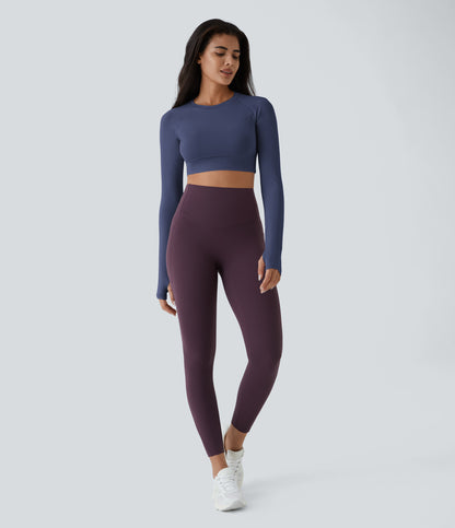 Sora Crop Top — Mica Gray Denim