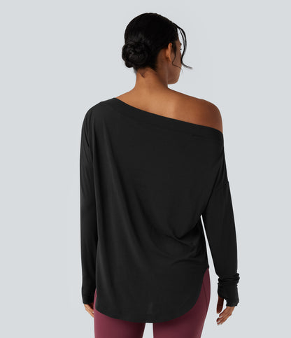 Isadora Long-Sleeve Top — Black