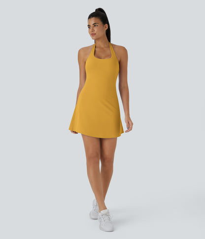 Luna Dress — Warm Mid Blue