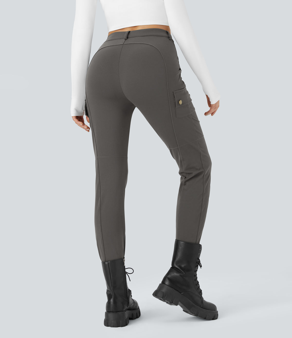 Cassia Pants — Deep Red Grey