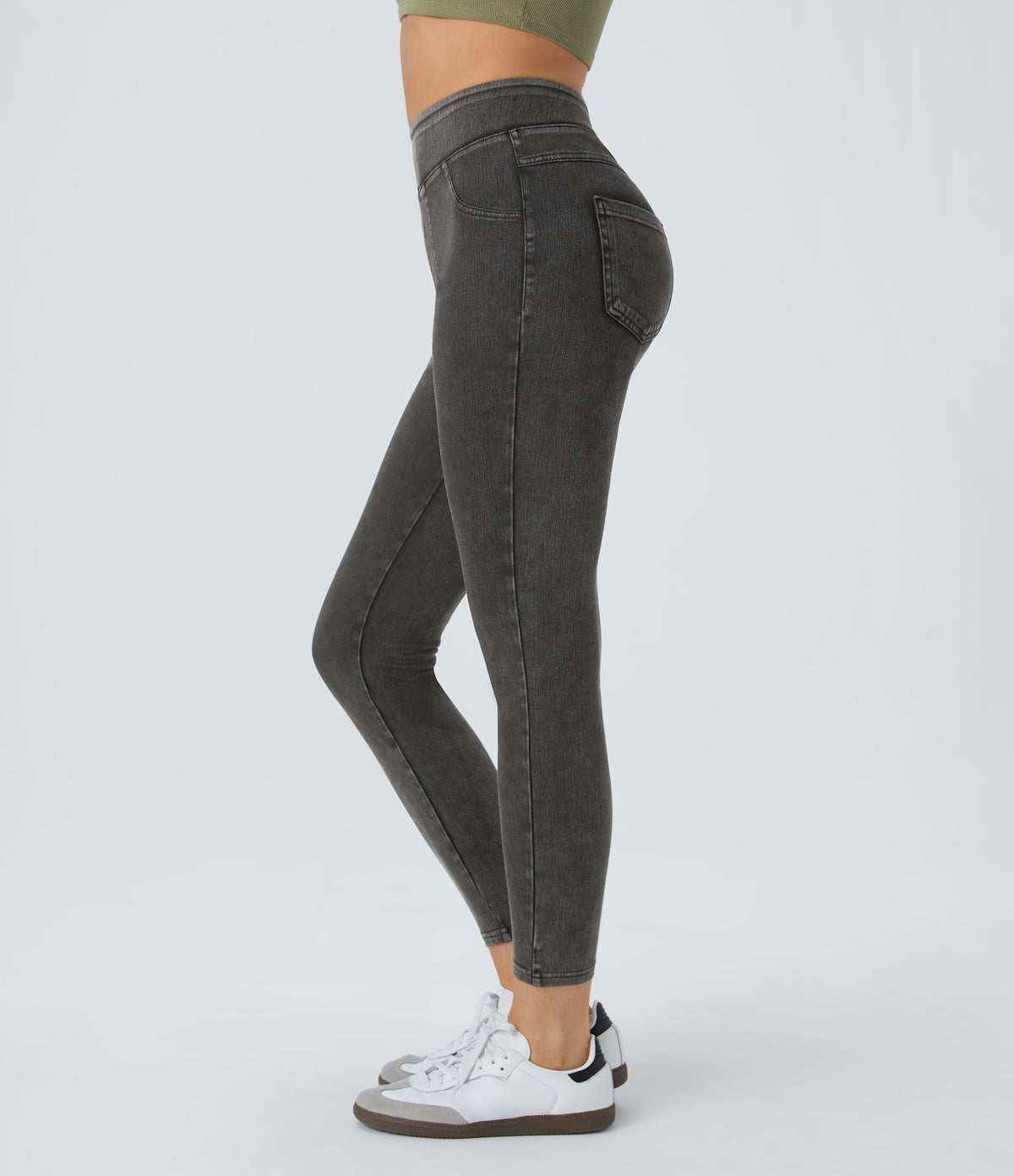 Livia Legging — Hemp Rope Black Denim