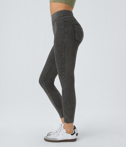 Livia Legging — Hemp Rope Black Denim