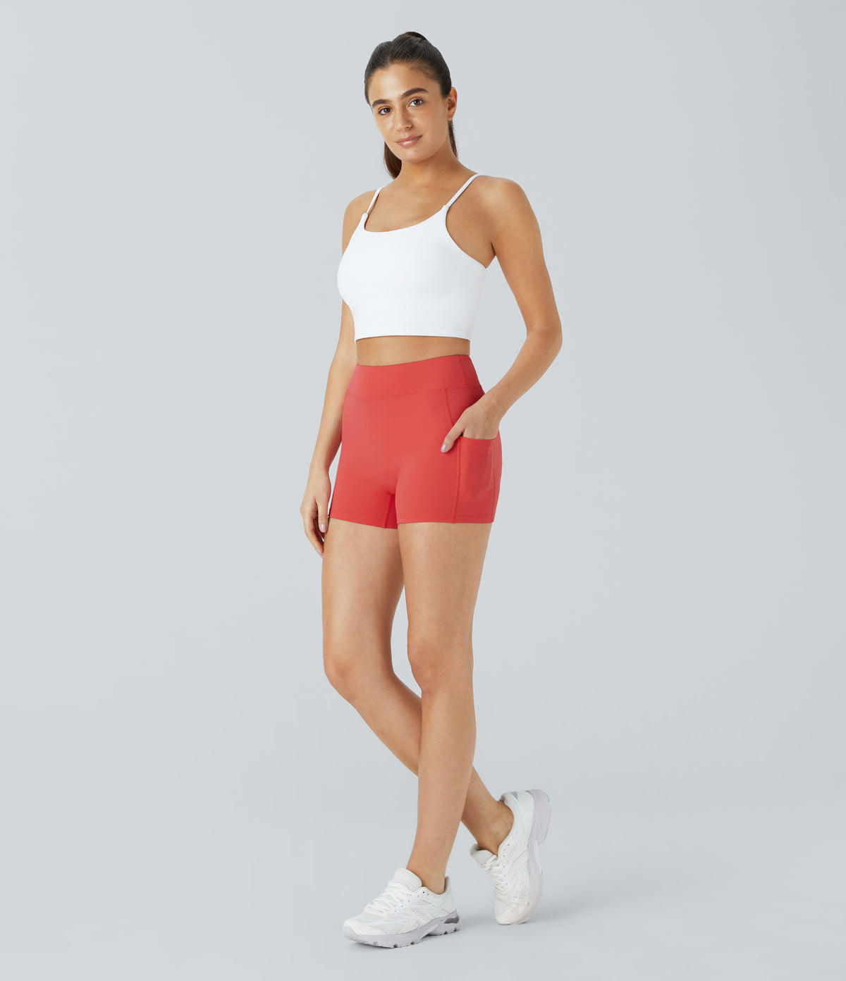 Hazel Biker Short — Poinsettia