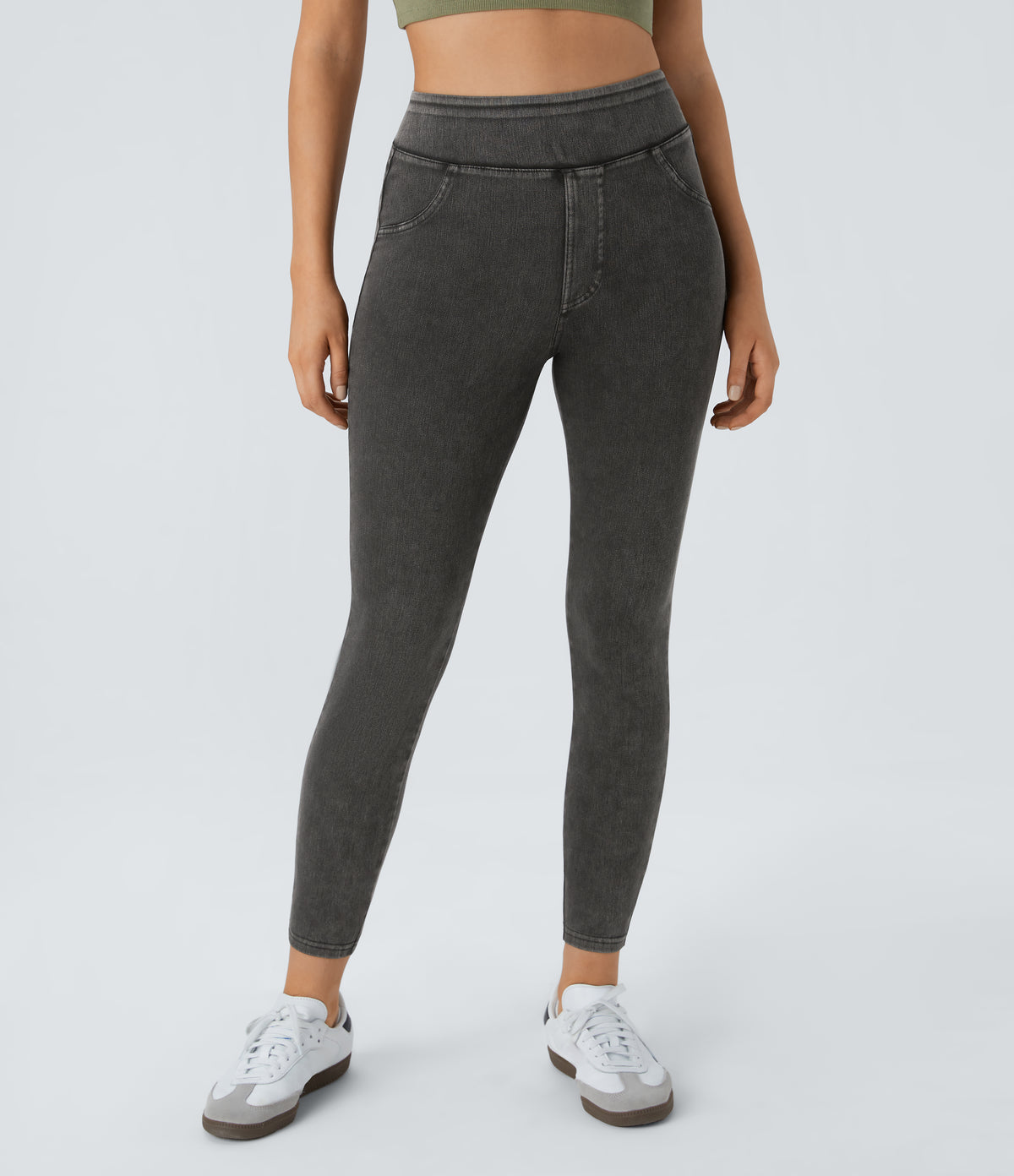 Livia Legging — Hemp Rope Black Denim