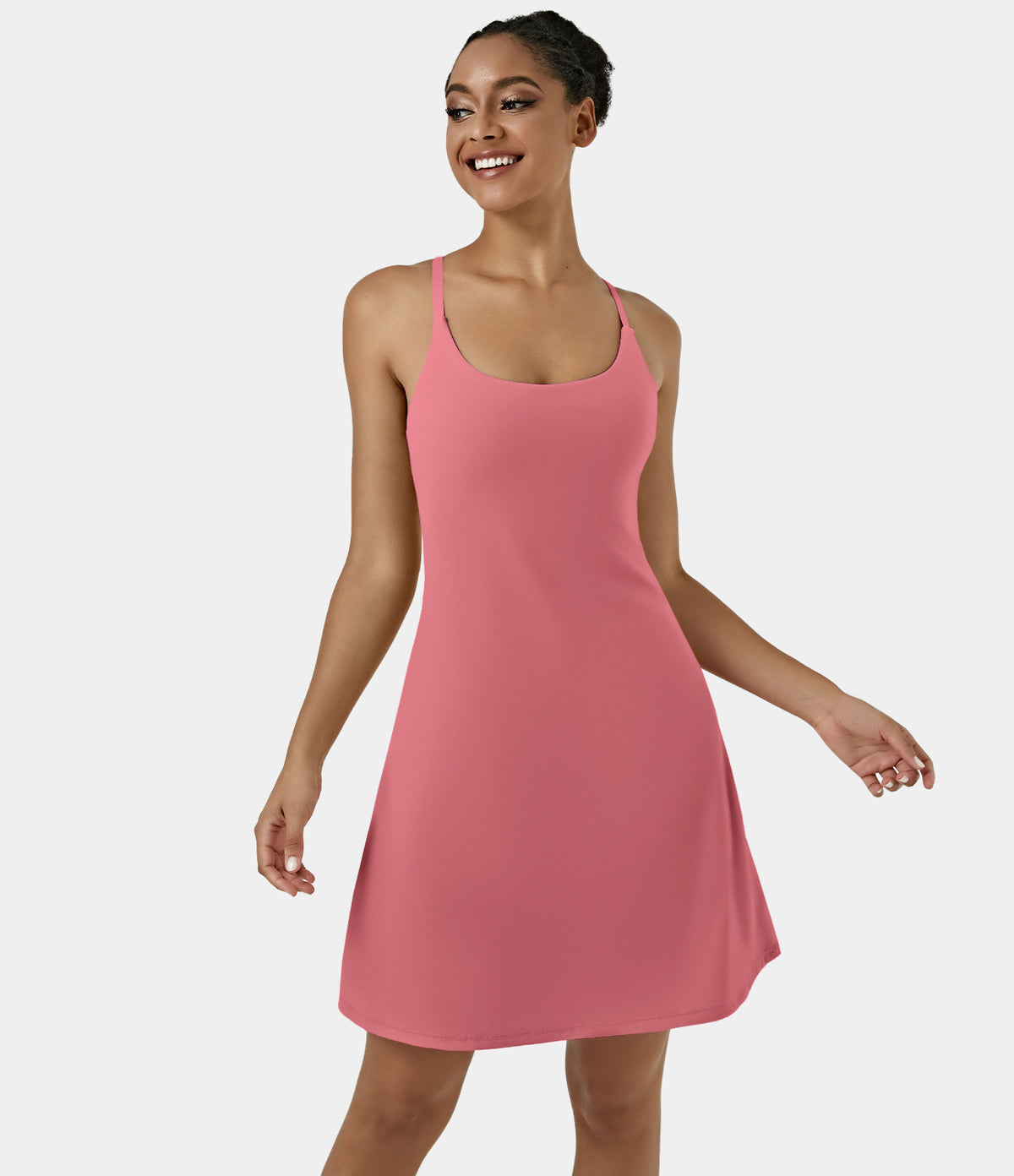 Aura Dress — Begonia Rouge
