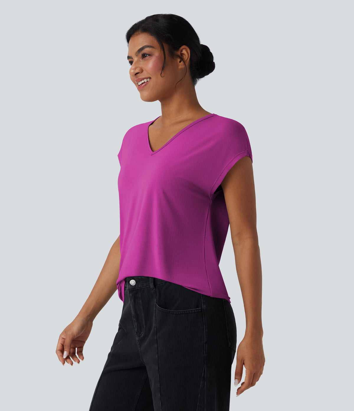 Oona T-Shirt — Fuchsia Fedora