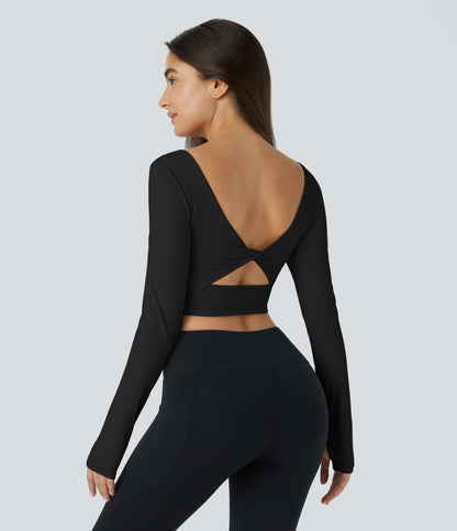 Seren Long-Sleeve Top — Black
