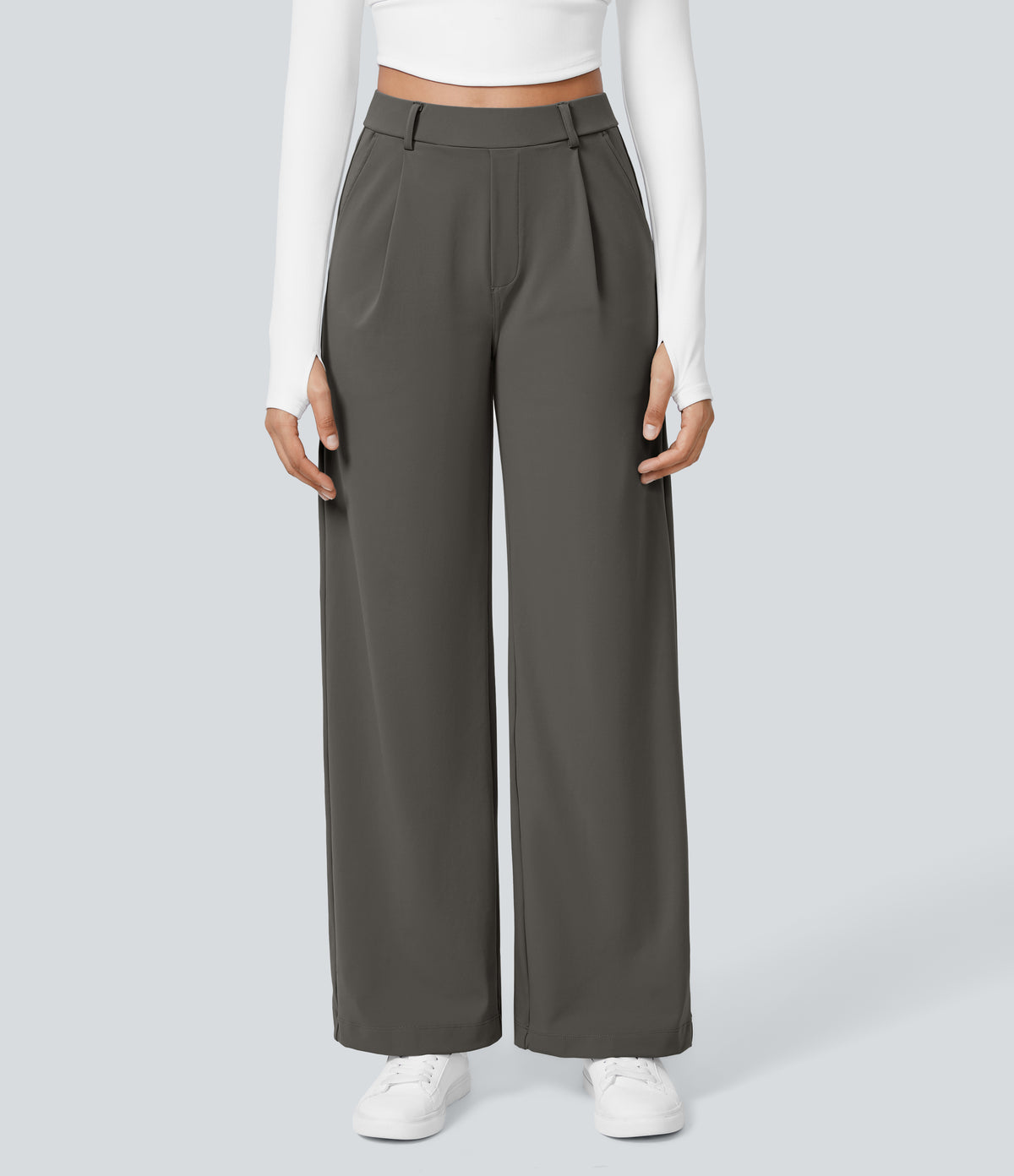 Acacia Pants — Deep Red Grey