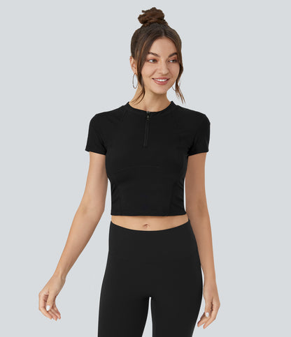 Romy Zip Top — Black