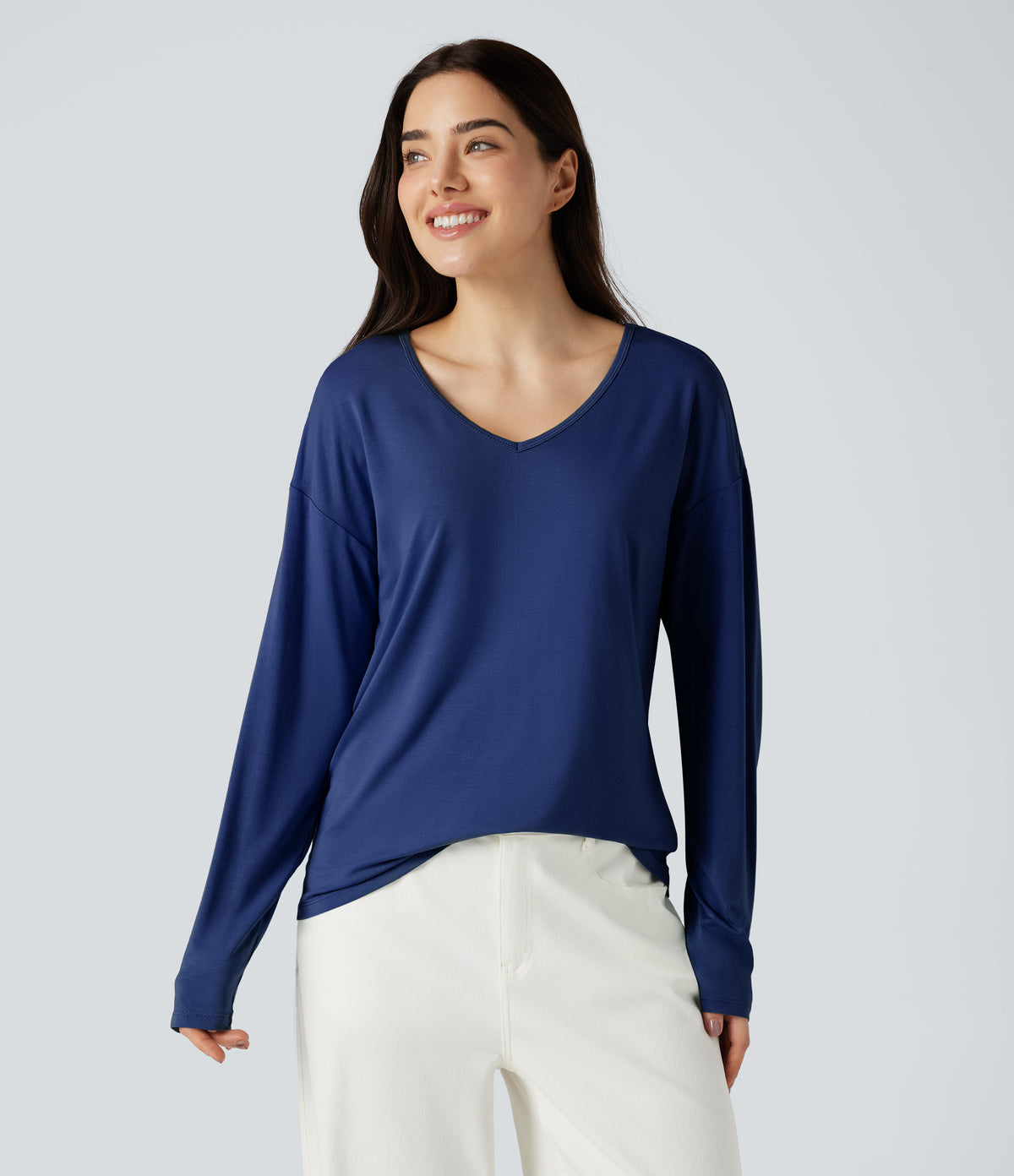 Mira Long-Sleeve Top — Sodalite Blue